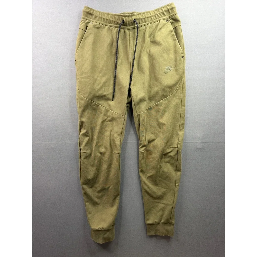 Nike Tech Fleece Tracksuit Mens Olive Green Full Zip Hoodie Joggers Set‎ M